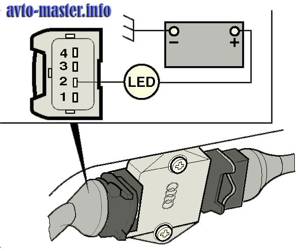  Четырех полюсный штекер электронного коммутатора 